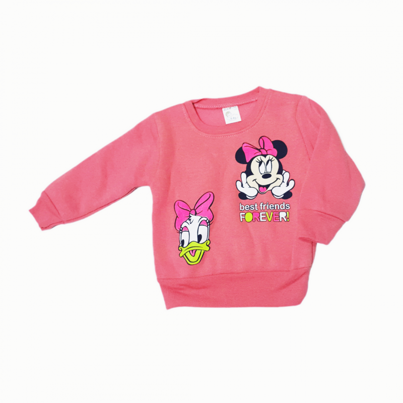 Best Friends Forever baskılı sweatshirt takım 6-18 Ay Pembe - Görsel 3